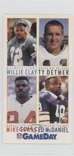 1992 GameDay Willie Clay Ty Detmer Ed McDaniel Mike Evans #188 0b3