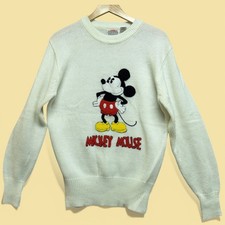Vintage 80s Disney Character Fashions Mickey Mouse Sweater Size Medium