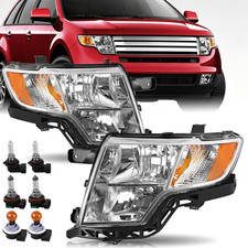Headlights Assembly Replacement for 2007 2008 2009 2010 Ford Edge Halogen Head L