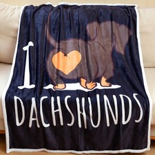 Dachshund Blanket, Weiner Dog Blankets, Weiner Dog Gifts for Women, Dachshund...