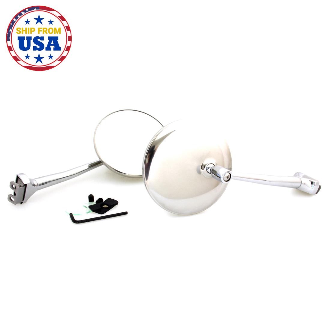CHROME MIRROR PAIR LH/RH PAIR FIT FOR ROLLS ROYCE PHANTOM I II III NEW