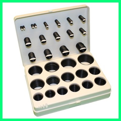 Metric O-Ring Kit 386 Pieces, Buna-N Rubber, 90A Durometer, 30 Sizes, Black Seal