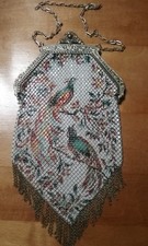 1920s Authentic MANDALIAN Metal Mesh Purse Peacocks Flapper Art Deco
