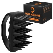 YEALIR Scalp Massager Shampoo Brush, Scrubber for Dandruff Black
