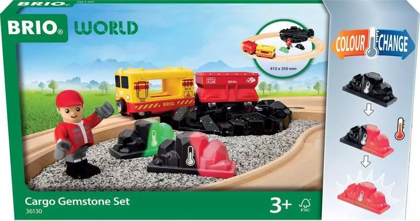 Brio Jungen Gelb/Rote/Schwarz 63613000 Güterzug-Set Mit Farbwechsel / Magisches Holzeisenbahnset Für Kinder Ab 3 Jahren - Image 2