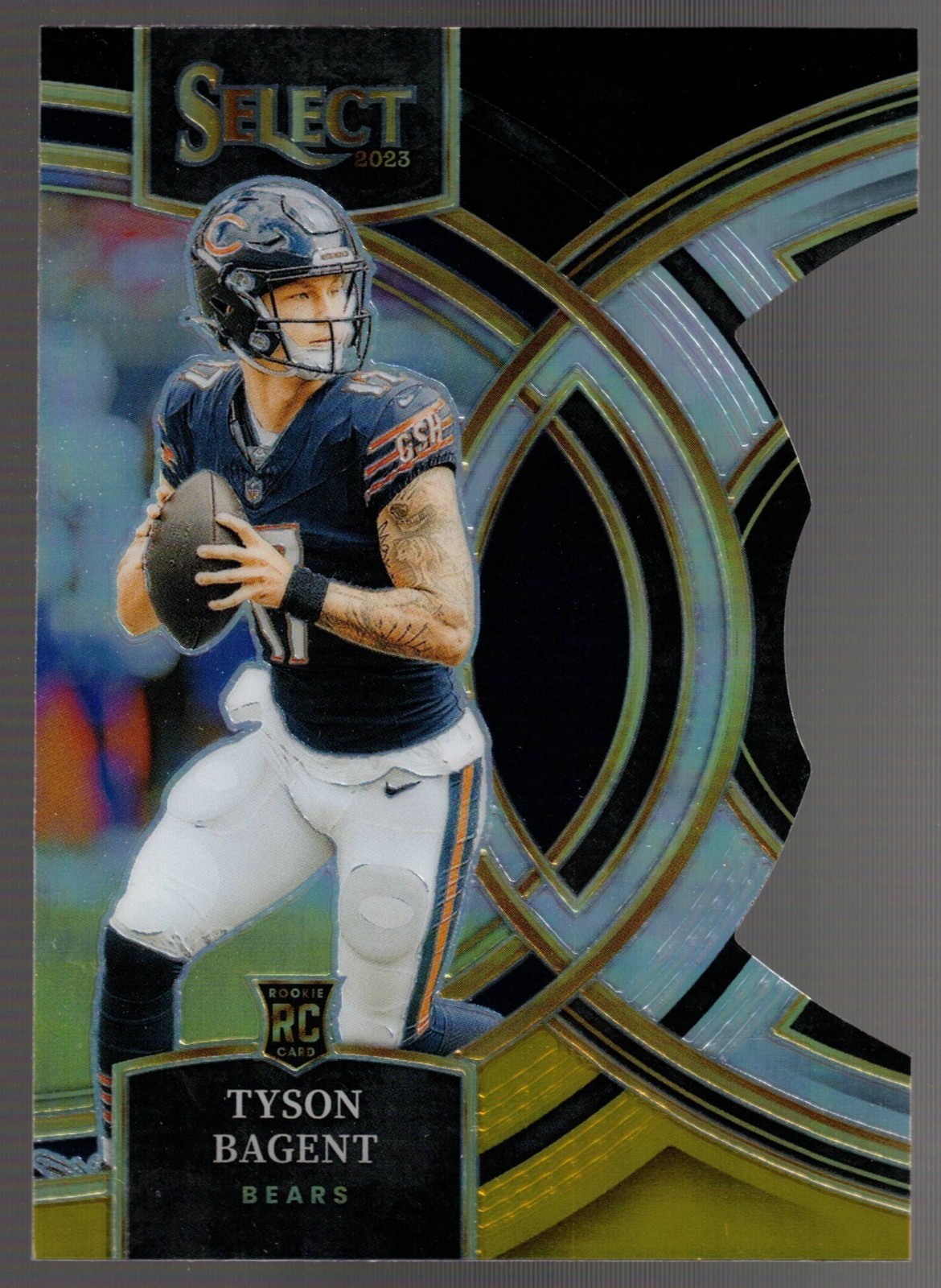 2023 Panini Select - Tyson Bagent Black & Gold Prizm Die Cut #123 FREE SHIPPING!