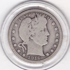 1916  D   Barber  Quarter  (90% Silver)  Coin