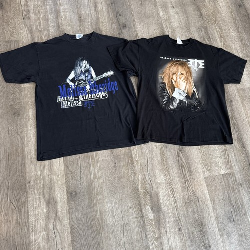 Camisas Melissa Etheridge Tour Crew Vintage 1995/1996 Talla XL Puntada Única Negras