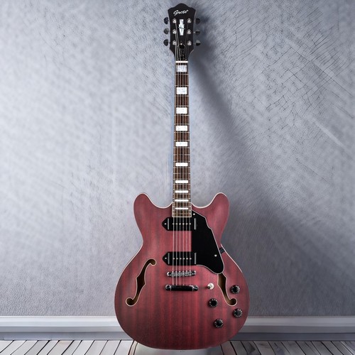 335 Style Semi-Hollow Body Matte Finished P90 Pickups Electric Guitar