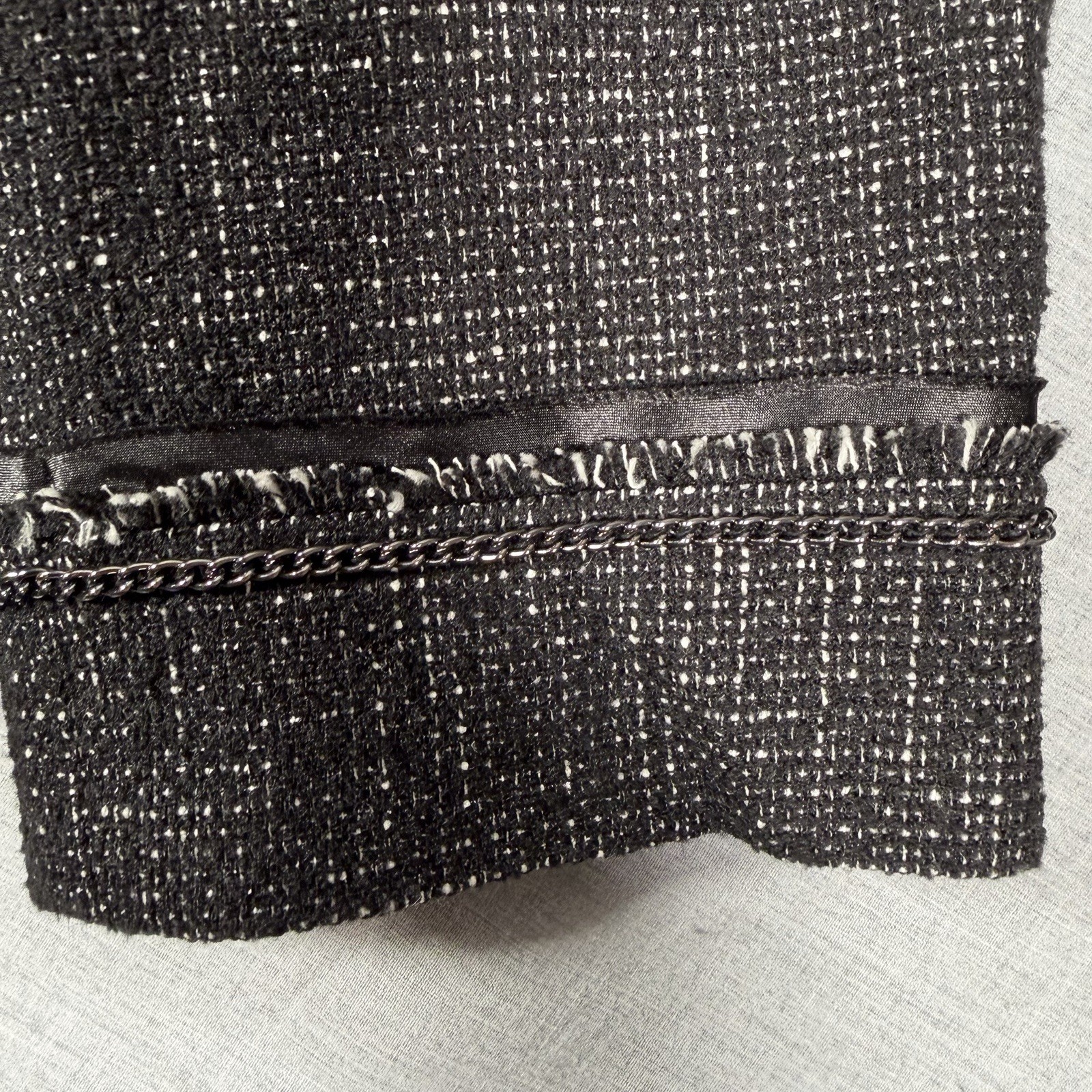 Halogen Tweed Blazer Jacket Button Chain Accents … - image 3