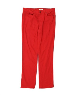 DKNY Damen Straight Jeans US 8 Medium W30 L30 Rot Baumwolle AE03