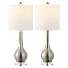 JONATHAN Y Lighting JYL5010 Dylan 25" Tall LED Accent Table Lamp - Nickel