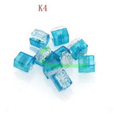 100pcs K4 wire connector network cable terminal 4 telephone telecom cable * bn