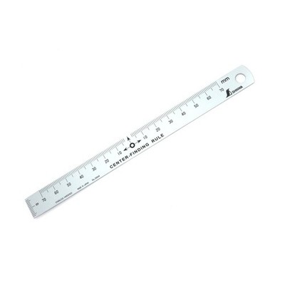 Shinwa 150mm Metric Stainless Steel Center-Finding Rule 30649