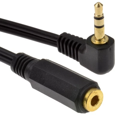 KENABLE 0.5m 3.5mm 50cm Rechtwinklig Stereo Stecker Zu Kopfhörer Verlängerungskabel