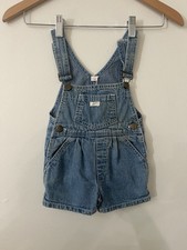 Vtg 90s Baby Guess Shortalls Overalls Denim 18m Y2K Kids Nostalgia