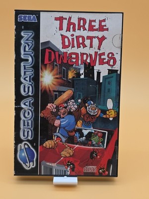 Three Dirty Dwarfs (Sega Saturn) Ohne CD  oder ANLEITUNG NUR   LEERHÜLLE !!!!