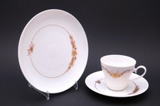 3 tlg. Kaffeegedeck Tasse Teller von Rosenthal aus der Serie Romanze In Dur Gold