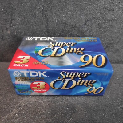 TDK Super CDing 90 for CD 3 Pack Neu OVP SCD-90EB3 Leer Kassetten Cassetten