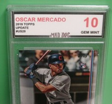 OSCAR MERCADO Rookie***2019 TOPPS UPDATE GEM MINT 10***MAD DOG GRADING---INDIANS
