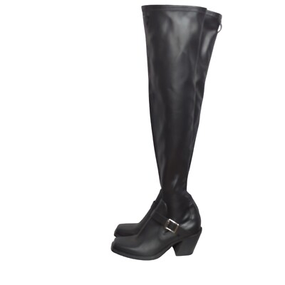 Rag Bone Axis Thigh High Black Stretch Faux Leather, Women's - Main Image