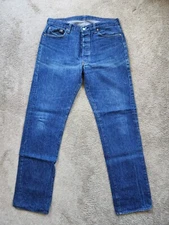 Vintage Levis 501 XX Mens 38x38 Blank Red Tab Button Fly Paper Tag 0501-0117 USA