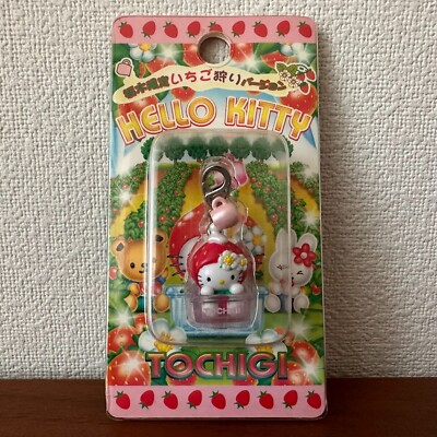 Rare Strawberry Hello Kitty Keychain Set of 4 Japan Gotochi Sanrio