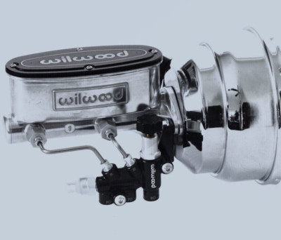 8'' Dual CHROME Brake Booster +  Polished Wilwood Master Cylinder 1 1/8 + Valve