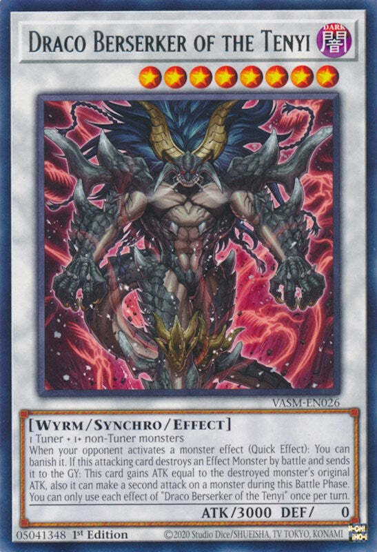 Draco Berserker of the Tenyi VASM-EN026 Rare Trading Card