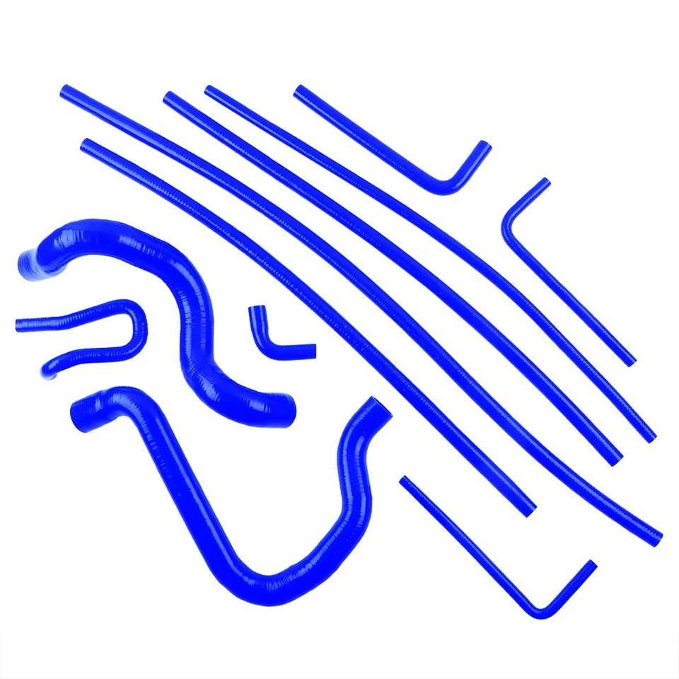 Manguera de radiador de silicona azul para camionetas Ford F150 F250 F350 Bronco 88-94 5,8 L Foto 2 de 4