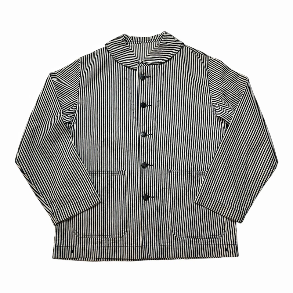 Chaqueta de Trabajo Vintage Repro Chal Cuello USN Marina Segunda Guerra Mundial Hickory Por Buzz Ricksons Foto 3 de 4