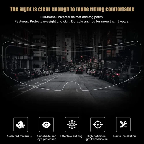 Universal Motorcycle Helmet Clear Rainproof Film Anti Rain Clear Membrane Patch - Picture 3 of 8