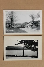 2 old RPPC postcards GAS STATION, BALCH BROS., DUBLIN, CHESHIRE COUNTY, N.H.