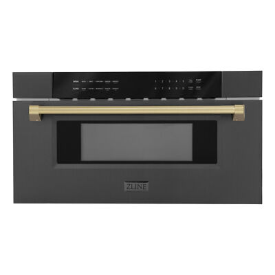 NEW ZLINE 30'' MICROWAVE DRAWER 1.2 CU FT BLACK STAINLESS BRONZ ACC MWDZ-30-BS-CB