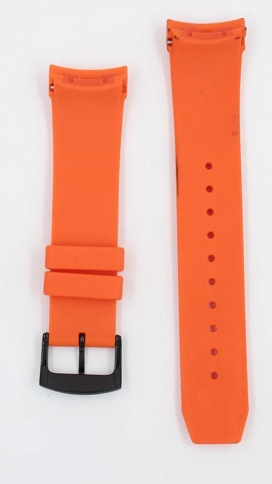 Correa de goma naranja Citizen taco curvo 24 mm Foto 2 de 3