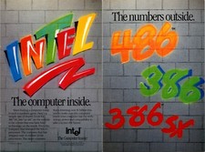 Intel The computer inside Original Vintage Print Ad 2 pg