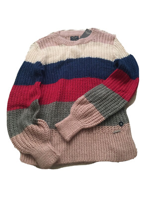 BNWT Abercrombie & Fitch Multi Lofty Puff Sleeve Crew Sweater Size M - RRP £58