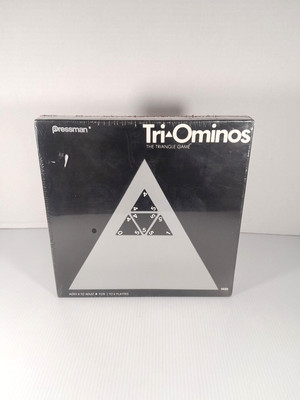 NOS Vintage Tri-Ominos Triangular Domino Game Pressman NEW Made in USA 1968