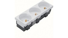 tehalit.GB-EG Steckdose w/u 33st. dreifach 45x45mm halogenfrei weiß EER3 