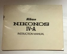 Nikon Nikonos lV-A Instruction Manual, used, English