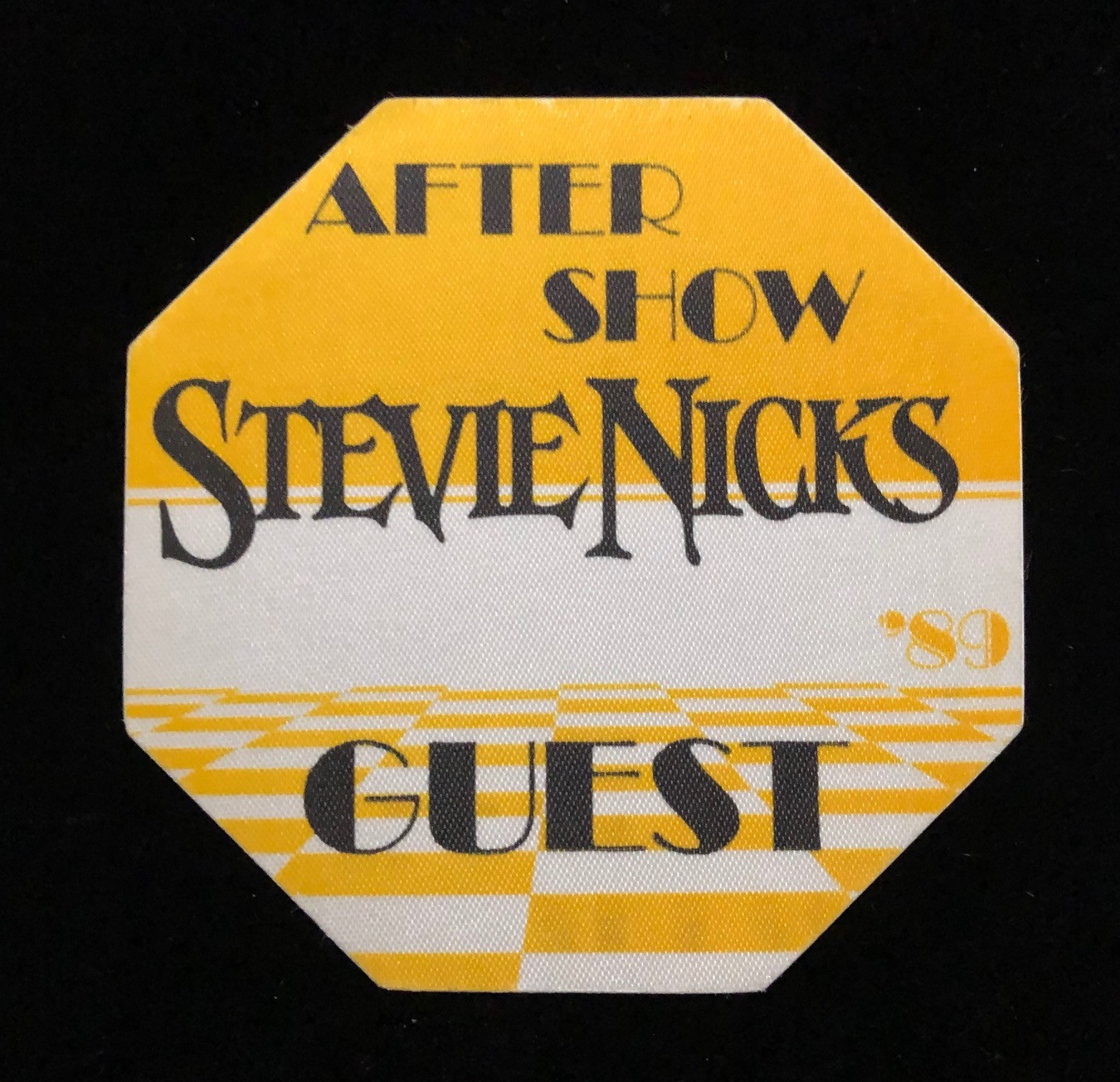 STEVIE NICKS 1989 VIP AFTER SHOW GUEST BACKSTAGE CONCERT PASS