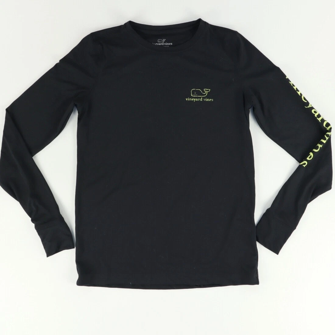 Vineyard Vines Performance Solid Long Sleeve Shirt Black Women's XXS