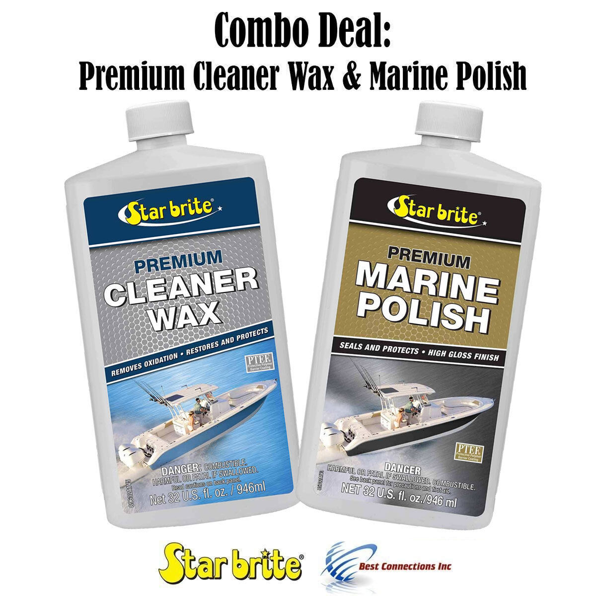 Starbrite Premium Cleaner Wax & Marine Polish Good for Pontoon S