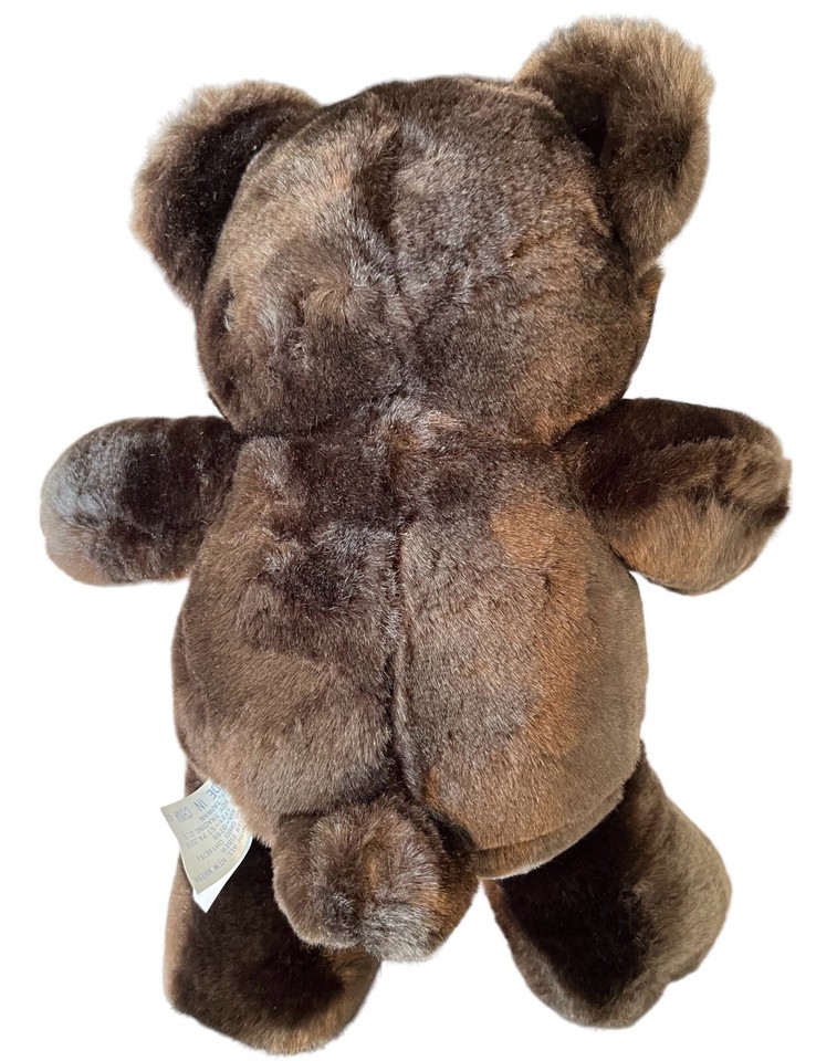 Teddy Bear Plush 13 Inches TB Trading Co Stuffed Sable Brown w Gold Bow ...