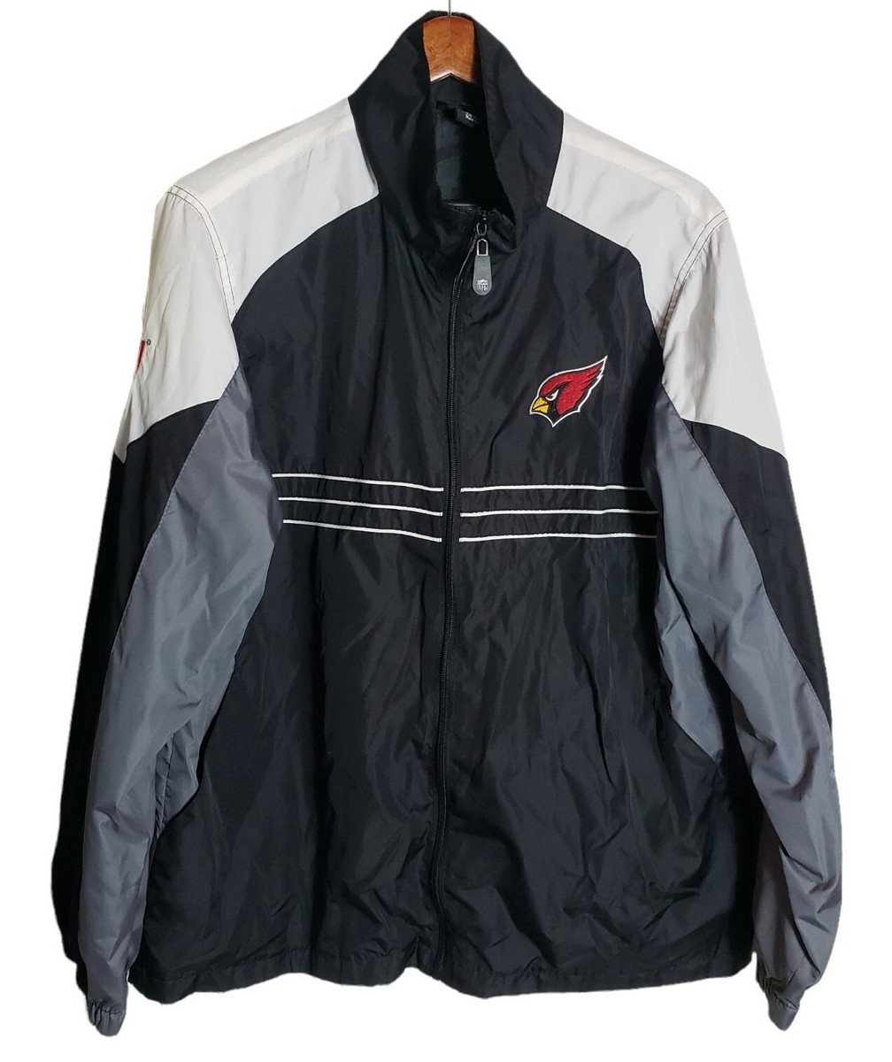 Arizona Cardinals Windbreaker Track Jacket Mens Size Large NFL Football  Zip-Up