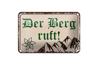 Blechschild Spruch 18X12 Cm Der Berg Ruft Metall Wanddeko Deko Schild