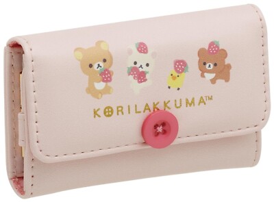 San-X Rilakkuma Korilakkuma Full of Strawberry Day Key Case Key Organizer Holder