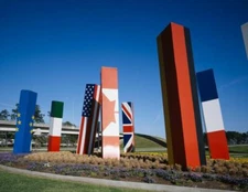 8" x 10" Photo Flag Art,Bush Airport,Houston,Texas