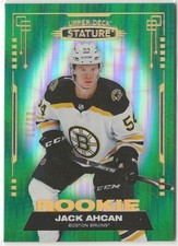 2021-22 Upper Deck Stature Photo Variant Green Rookie #133 Jack Ahcan 21/66