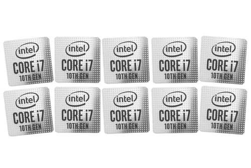 10 pcs Sticker for CORE i7 10th GEN Silver Skylake Logo Decal 18mm x 18mm